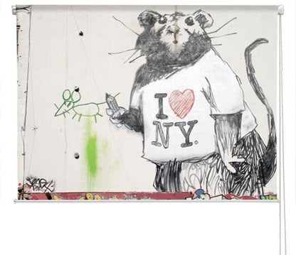 Banksy I love New York Printed graffiti Picture Photo Roller Blind - RB130 - Art Fever - Art Fever