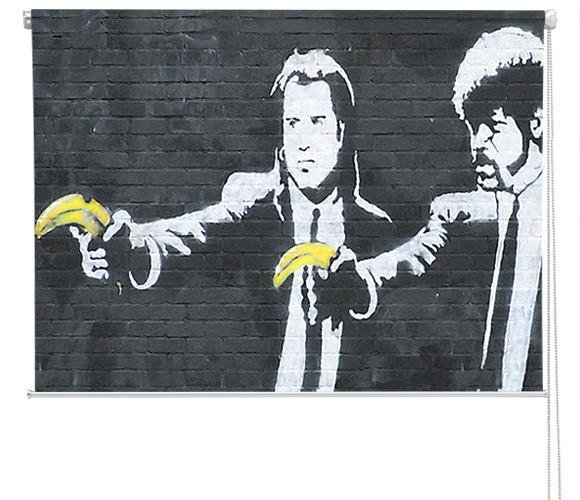 Banksy Pulp Fiction Printed Graffiti Picture Photo Roller Blind - RB127 - Art Fever - Art Fever