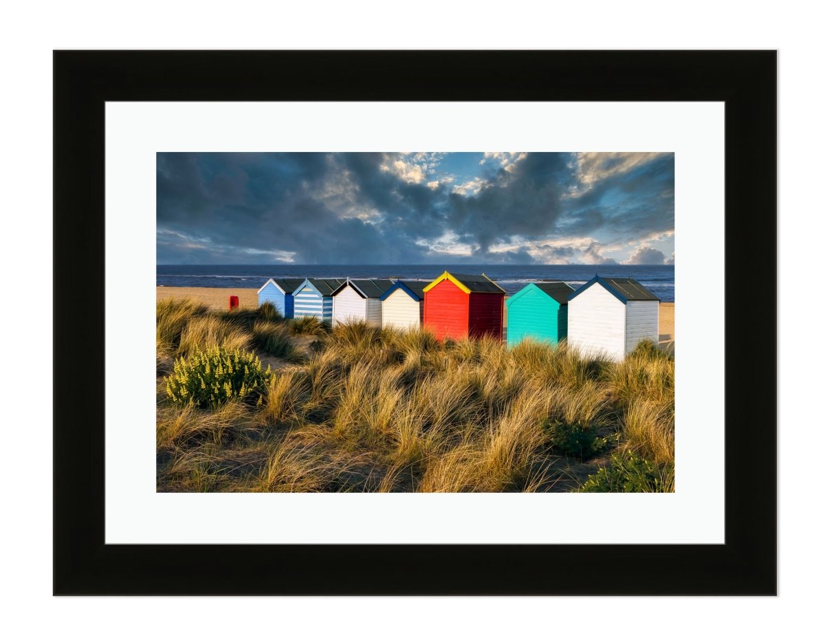 Beach Huts On Southwold Beach Suffolk Framed Mounted Print Picture - FP36 - Art Fever - Art Fever