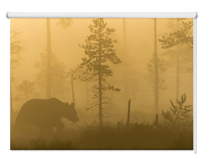 Bear in the Morning Fog Printed Picture Photo Roller Blind - 1X333726 - Art Fever - Art Fever
