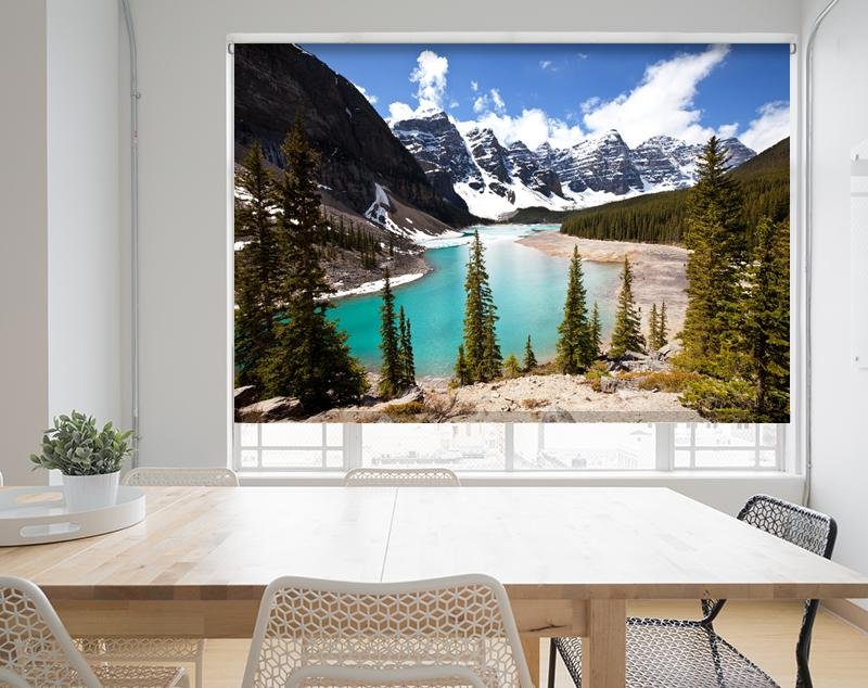 Beautiful Moraine Lake In Banff National Park, Printed Picture Photo Roller Blind - RB692 - Art Fever - Art Fever