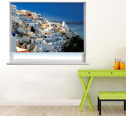 Beautiful Santorini Printed Photo Picture Roller Blind - RB59 - Art Fever - Art Fever