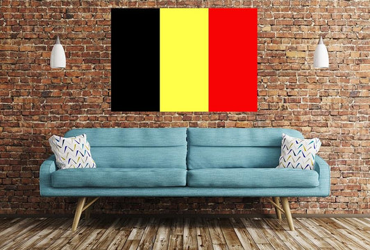 Belgium Flag Image Printed Onto A Single Panel Canvas - SPC56 - Art Fever - Art Fever