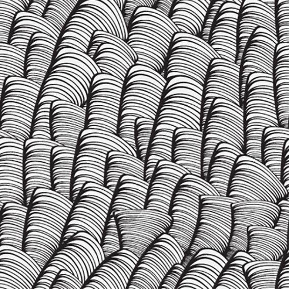 Black White Shapes Pattern Printed Picture Photo Roller Blind - RB602 - Art Fever - Art Fever