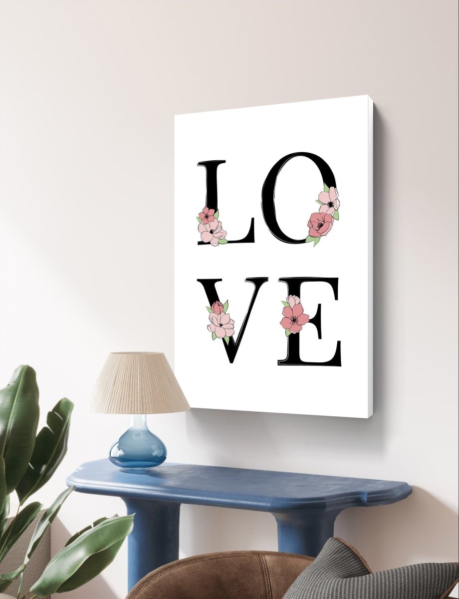 Blooming Love Floral Canvas Print Picture Wall Art - 1X2527682 - Art Fever - Art Fever