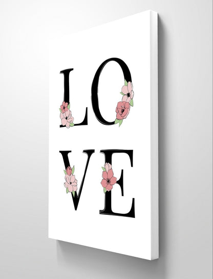 Blooming Love Floral Canvas Print Picture Wall Art - 1X2527682 - Art Fever - Art Fever