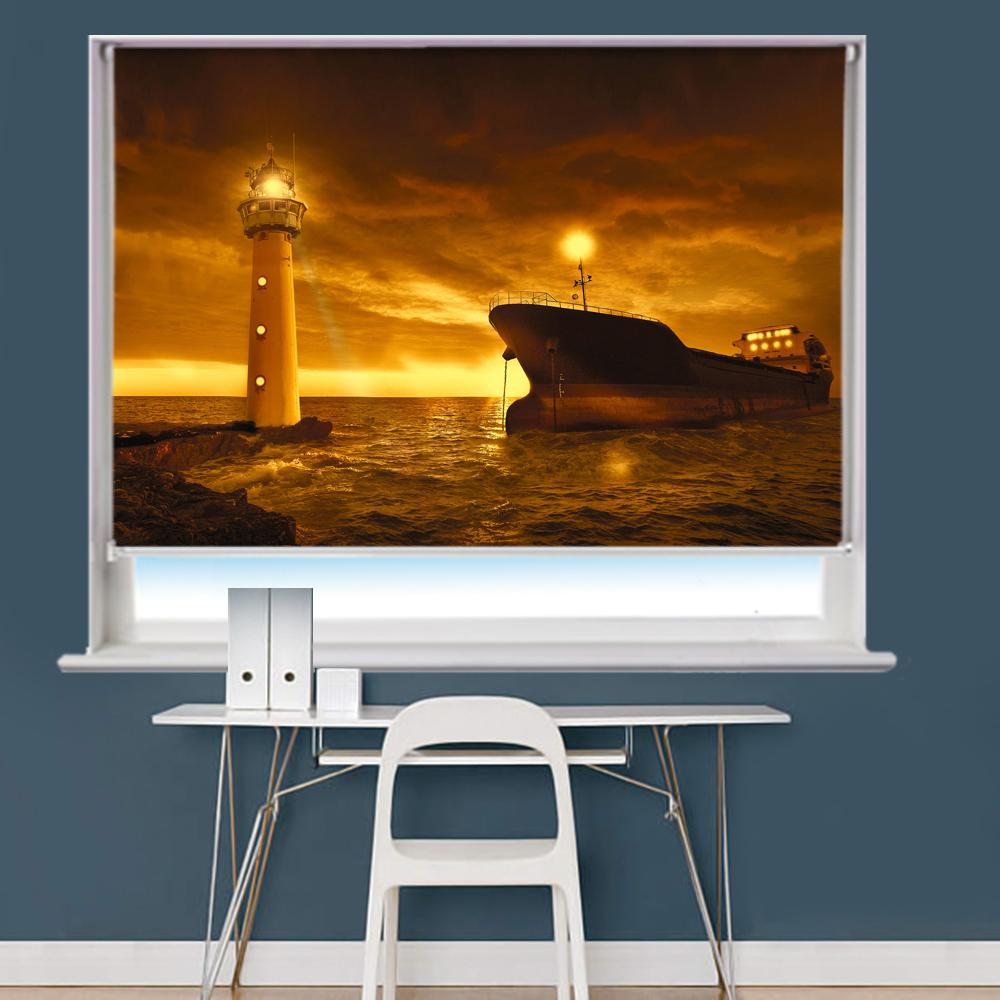 Boat & Lighthouse Printed Picture Roller Blind - RB735 - Art Fever - Art Fever