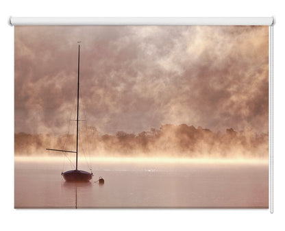 Boat on the Mystical Lake Printed Picture Photo Roller Blind- 1X240247 - Art Fever - Art Fever