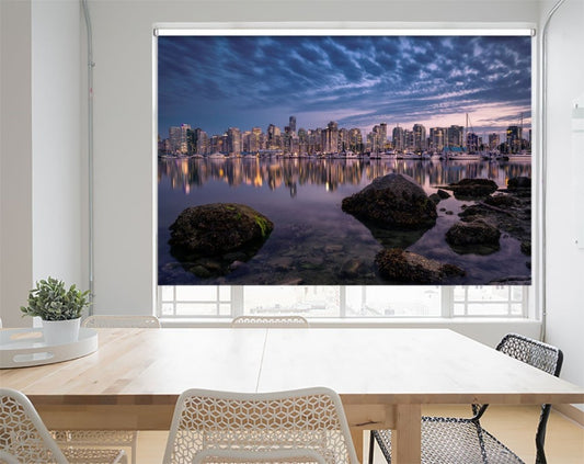 Boats in Vancouver marina Printed Picture Photo Roller Blind- 1X1194621 - Art Fever - Art Fever