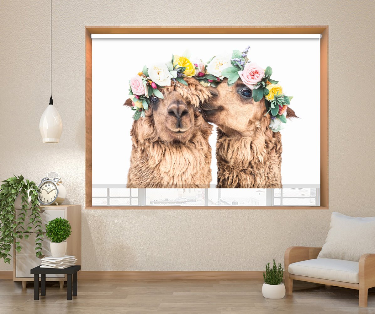 Boho Alpacas Printed Picture Photo Roller Blind - 1X2382019 - Art Fever - Art Fever