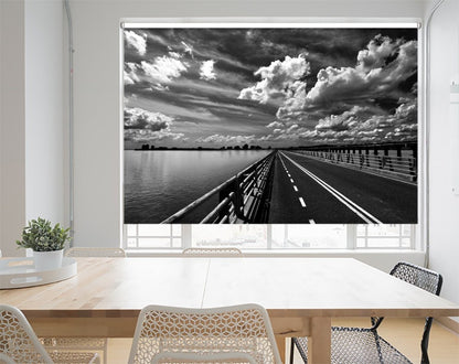 Bridge under the Clouds Printed Picture Photo Roller Blind - 1X26266 - Art Fever - Art Fever