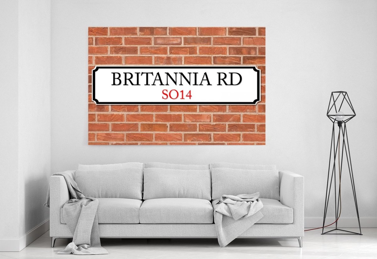 Britannia Road SO14 Street Sign Canvas Print Picture - SPC244 - Art Fever - Art Fever