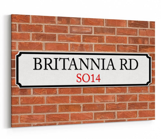 Britannia Road SO14 Street Sign Canvas Print Picture - SPC244 - Art Fever - Art Fever