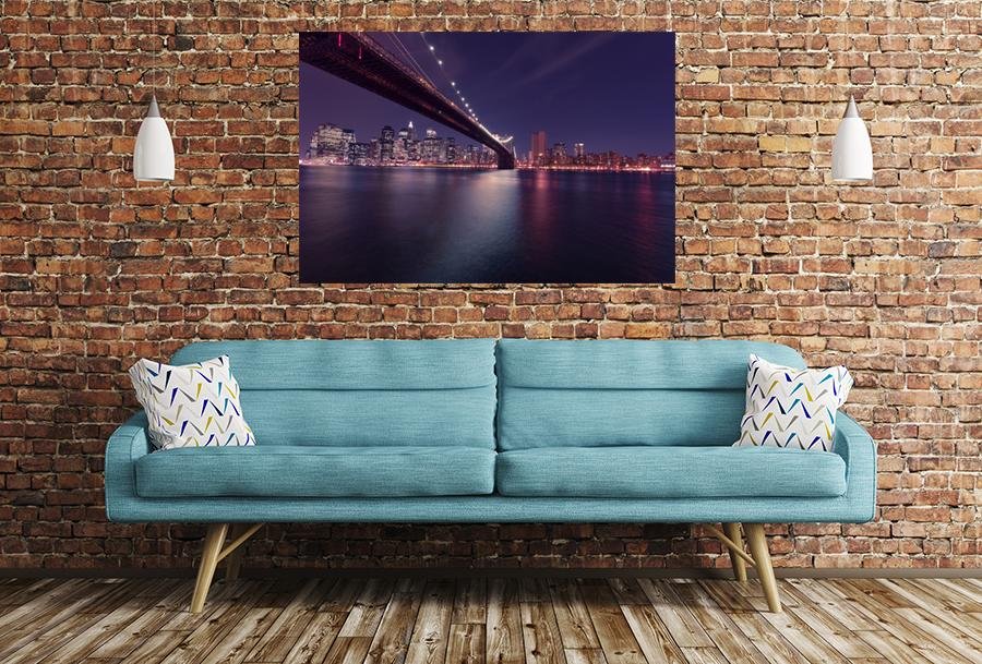 Brooklyn Bridge In New York Image Printed Onto A Single Panel Canvas - SPC29 - Art Fever - Art Fever