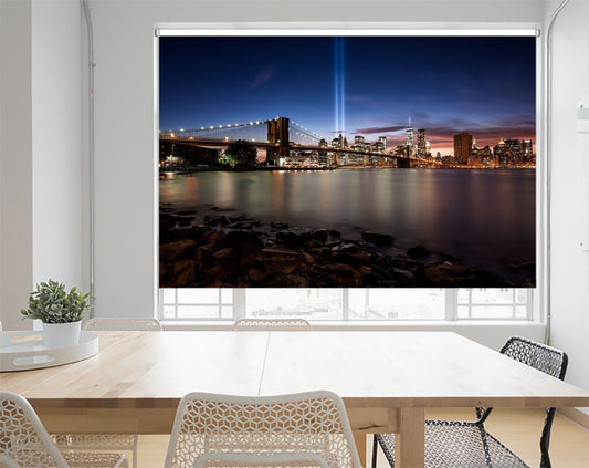 Brooklyn Bridge & Tribute in Light Printed Picture Photo Roller Blind - 1X1226682 - Art Fever - Art Fever