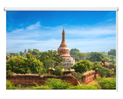 Buddhist Temples At Bagan Kingdom, Myanmar Printed Picture Photo Roller Blind - RB1091 - Art Fever - Art Fever