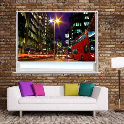 Busy London Street Printed Picture Photo Roller Blind - RB262 - Art Fever - Art Fever