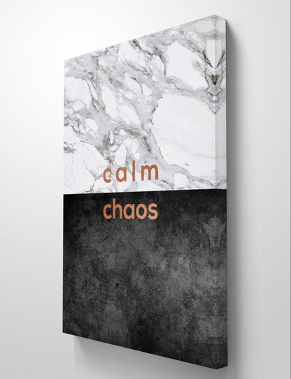 Calm Chaos Marble Effect Canvas Print Picture Wall Art - 1X2594800 - Art Fever - Art Fever