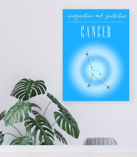 Cancer Zodiac Print Art Constellation Canvas Print Wall Art - 1X2451713 - Art Fever - Art Fever