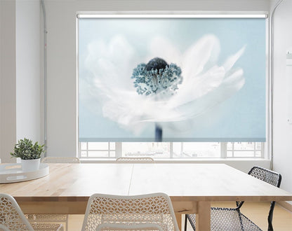 Candy Floss, Teal Floral Close Up Printed Picture Photo Roller Blind - 1X1441753 - Art Fever - Art Fever
