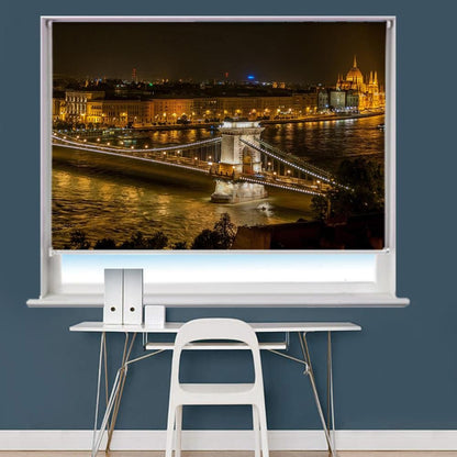 Chain Bridge In Budapest Hungary Printed Picture Roller Blind - RB743 - Art Fever - Art Fever