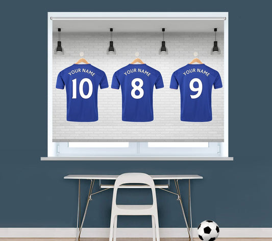 Chelsea Blue Your Name Football Kit Printed Picture Photo Roller Blind - RB1293 - Art Fever - Art Fever