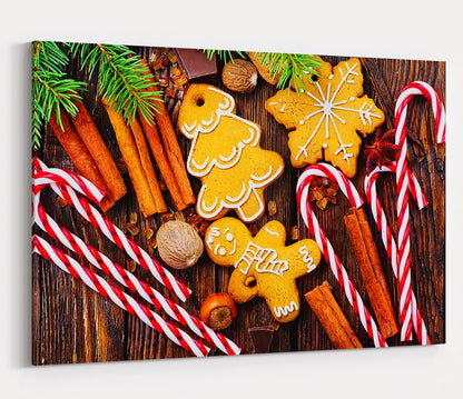 Christmas Candy Sweets Printed Canvas Print Picture - SPC196 - Art Fever - Art Fever