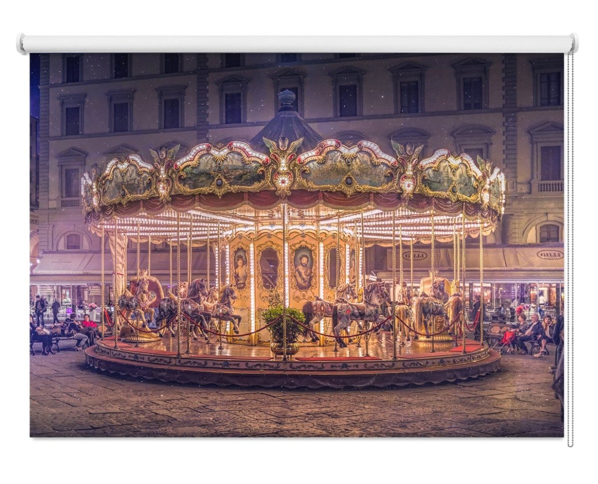 Christmas Carousel Printed Picture Photo Roller Blind - 1X1204689 - Art Fever - Art Fever