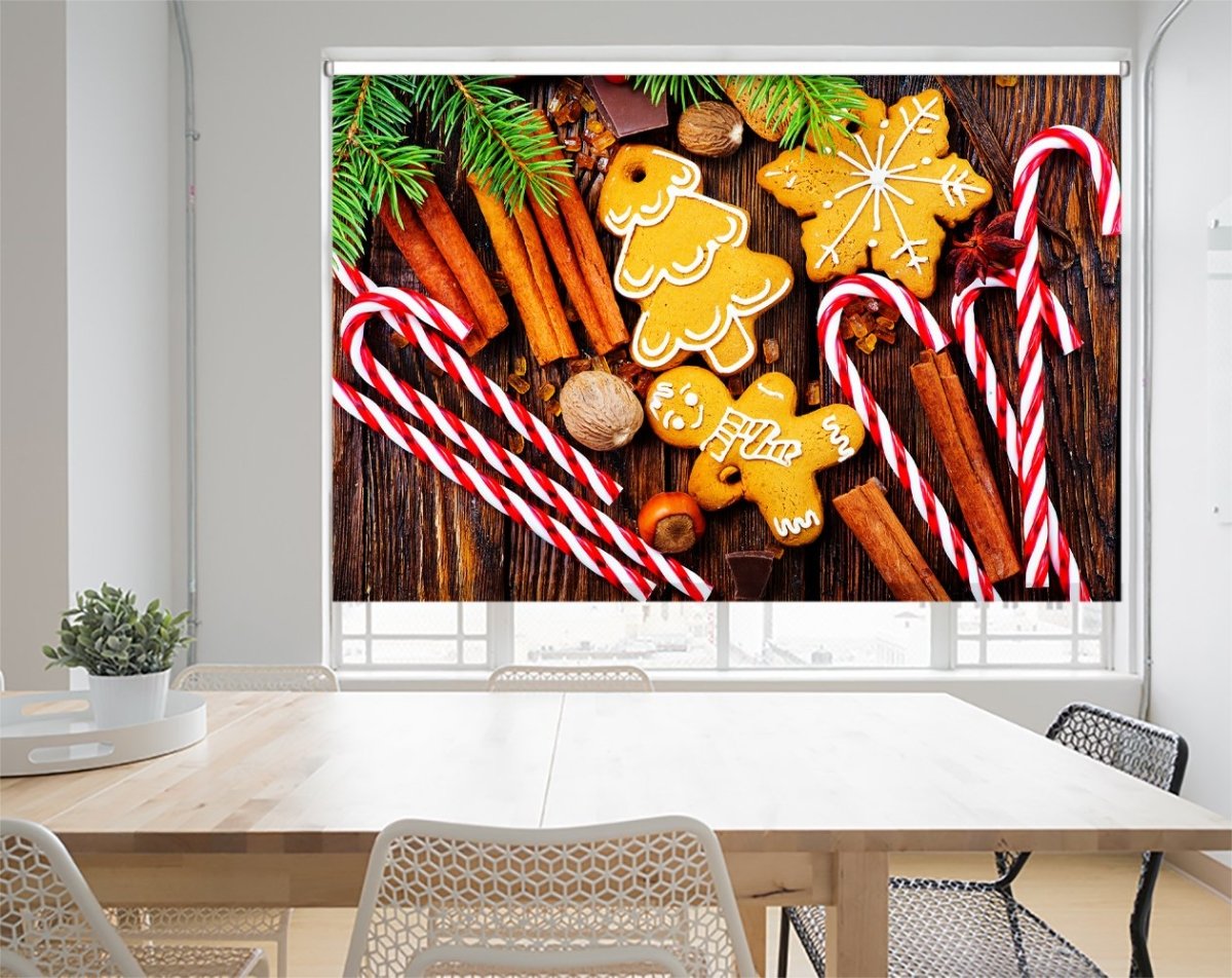 Christmas Cookies & Sweets Printed Picture Photo Roller Blind - RB1054 - Art Fever - Art Fever