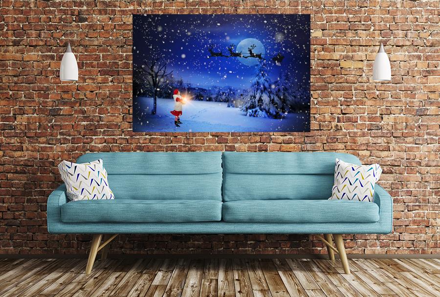 Christmas Eve Scene Image Printed Onto A Single Panel Canvas - SPC97 - Art Fever - Art Fever
