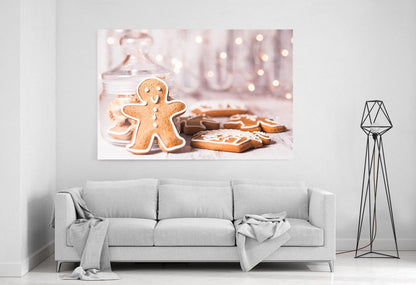 Christmas gingerbread man Printed Canvas Print Picture - SPC195 - Art Fever - Art Fever