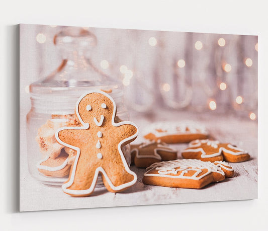 Christmas gingerbread man Printed Canvas Print Picture - SPC195 - Art Fever - Art Fever