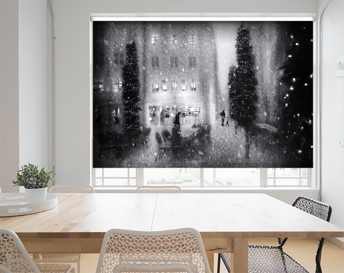 Christmas In The City Printed Picture Photo Roller Blind - 1X1054718 - Art Fever - Art Fever