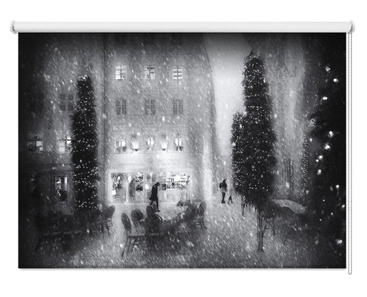 Christmas In The City Printed Picture Photo Roller Blind - 1X1054718 - Art Fever - Art Fever