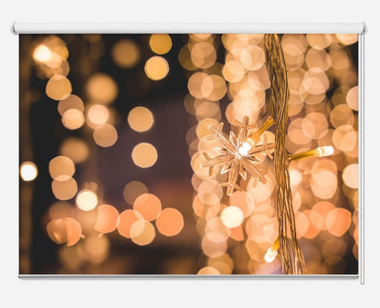 Christmas Lights Background Printed Picture Photo Roller Blind - RB1051 - Art Fever - Art Fever