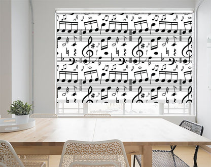 Christmas Music Notes Printed Picture Photo Roller Blind - RB1062 - Art Fever - Art Fever