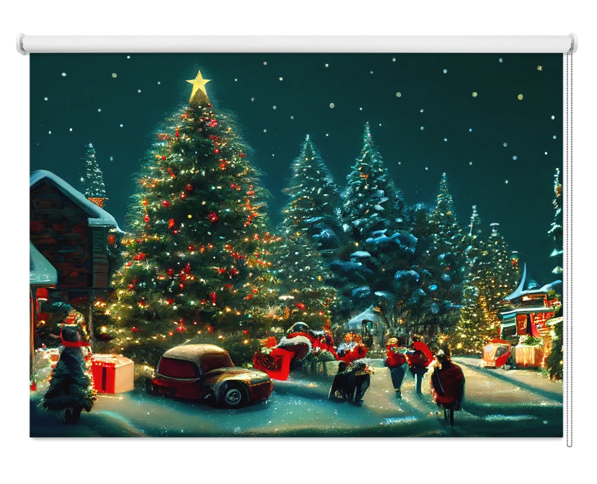 Christmas Scene Printed Picture Photo Roller Blind - RB1287 - Art Fever - Art Fever