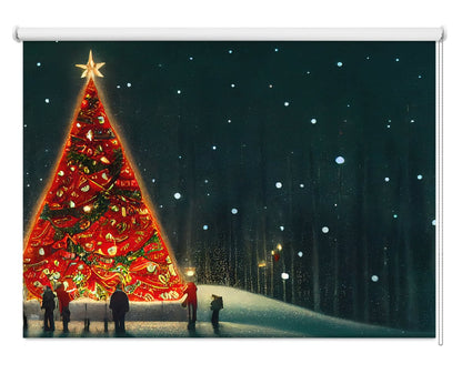 Christmas Tree Art Printed Picture Photo Roller Blind - RB1285 - Art Fever - Art Fever