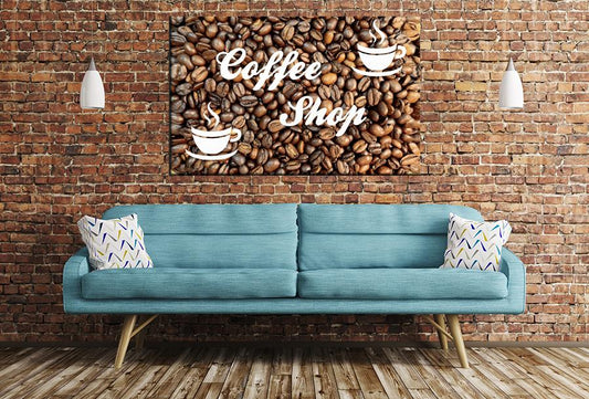 Coffee Shop Image Printed Onto A Single Panel Canvas - SPC130 - Art Fever - Art Fever