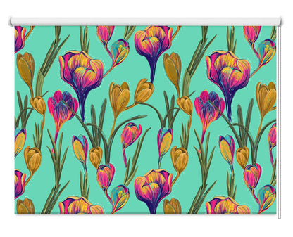 Colorful Seamless Pattern Floral Wallpaper Design Printed Photo Roller Blind - RB1228 - Art Fever - Art Fever