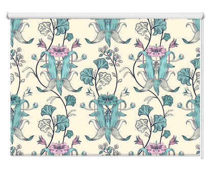 Colorful Seamless Pattern With Decorative Flowers Design Printed Photo Roller Blind - RB1221 - Art Fever - Art Fever