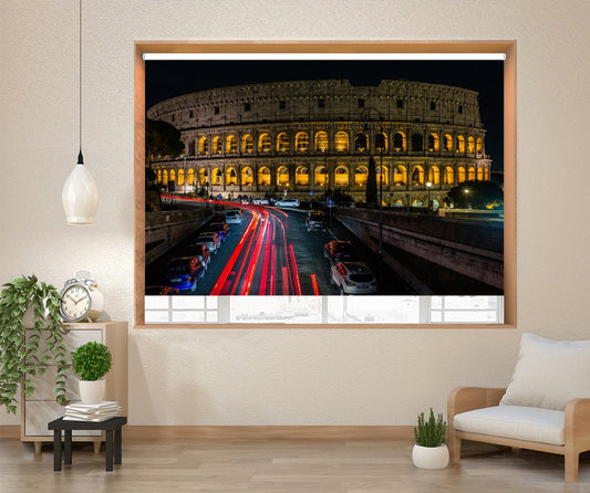 Colosseum at night Printed Picture Photo Roller Blind - 1X2327247 - Art Fever - Art Fever