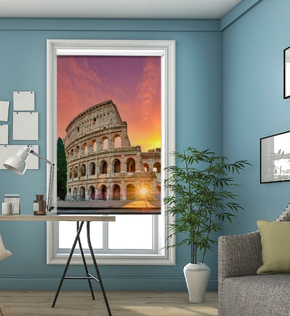 Colosseum at sunrise in Rome Printed Picture Photo Roller Blind - RB1306 - Art Fever - Art Fever