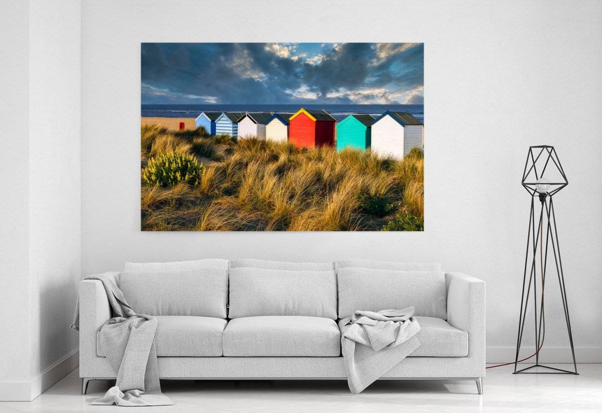 Colourful Beach Huts On Southwold Beach Suffolk Canvas Print Custom Canvas  Print Art Fever