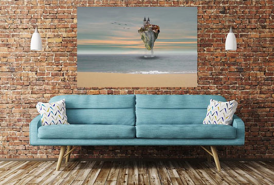 Composing Island In The Sea Image Printed Onto A Single Panel Canvas - SPC09 - Art Fever - Art Fever