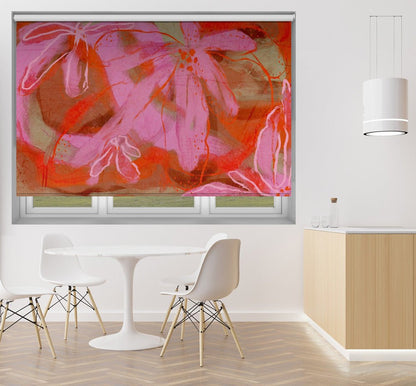 Coral Flower Rythm Printed Picture Photo Roller Blind - 1X2709582 - Pictufy - Art Fever