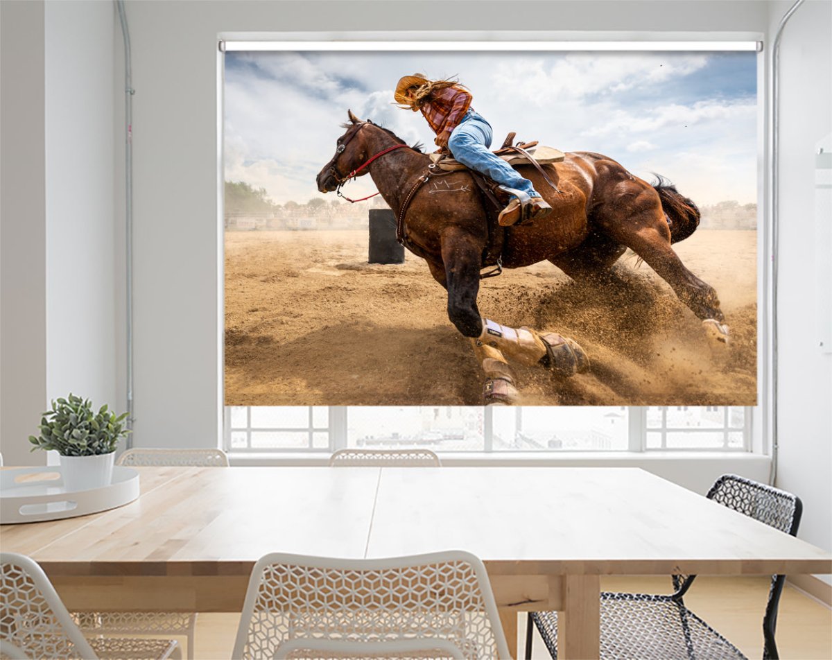 Cowboy Rodeo Printed Picture Photo Roller Blind - 1X2362082 - Art Fever - Art Fever