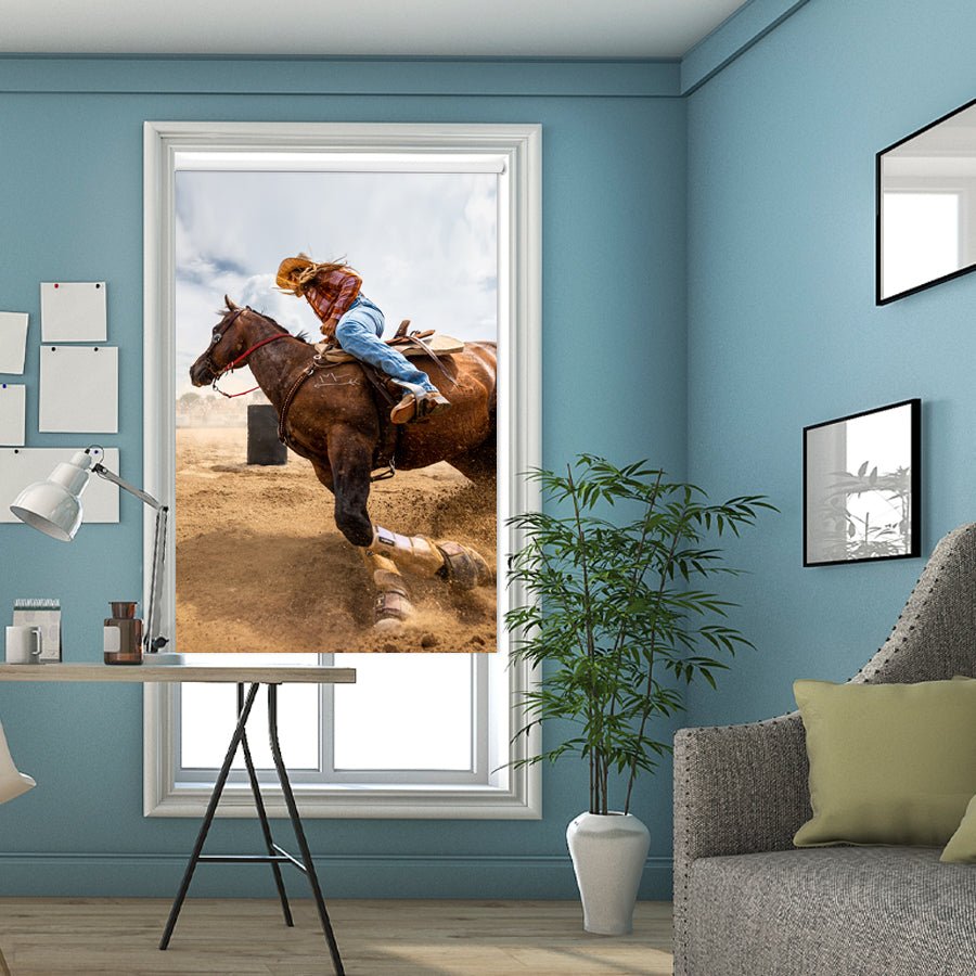 Cowboy Rodeo Printed Picture Photo Roller Blind - 1X2362082 - Art Fever - Art Fever