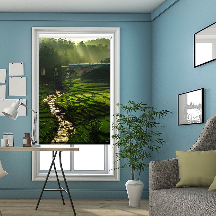 Crossing The Beautiful Bridge Printed Picture Photo Roller Blind - 1X747637 - Art Fever - Art Fever