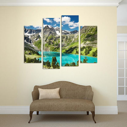 CWA12 - The Altai Mountains 4 Panel Canvas Wall Art - Art Fever - Art Fever
